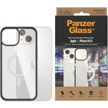 PanzerGlass MagSafe ClearCase Siyah Çerçeveli Kapak 2.4m iPhone 14 Uyumlu