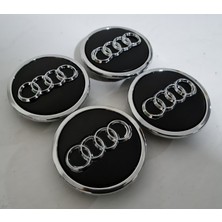 69mm / 58mm Audi Jant Göbeği Siyah Renk , 4B0601170A , Audi Jant Kapağı 6.9cm Sticker Baskı Değildir