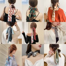 Mingjin Shop2 No.29 Boyutu Frelk Eşarp Kafa Bandı Kızlar Örgülü Yay Uzun Şerit Net Kırmızı Kafa Ipi Bağlı Saç Flama Ins Kore Saç Aksesuarları (Yurt Dışından)