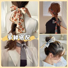 Mingjin Shop2 No.29 Boyutu Frelk Eşarp Kafa Bandı Kızlar Örgülü Yay Uzun Şerit Net Kırmızı Kafa Ipi Bağlı Saç Flama Ins Kore Saç Aksesuarları (Yurt Dışından)