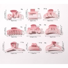 Mingjin Shop2 No.5 Boyutu Kiraz Çiçeği Tozu Saç Klip Buzlu Kapmak Klip Taze Çok Yönlü Köpekbalığı Klip Pan Saç Kapmak Takı (Yurt Dışından)