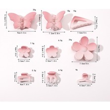 Mingjin Shop2 No.5 Boyutu Kiraz Çiçeği Tozu Saç Klip Buzlu Kapmak Klip Taze Çok Yönlü Köpekbalığı Klip Pan Saç Kapmak Takı (Yurt Dışından)