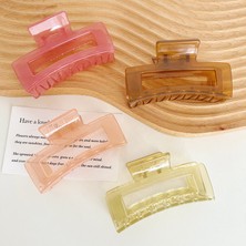 Mingjin Shop2 No.3 Boyutu Yeni Asetat Saç Pençeleri Içi Boş Kare Saç Tokası Yengeç Küçük Tokalar Kadın Kız Saç Aksesuarları Moda Headdre (Yurt Dışından)