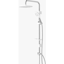 Özkoca Yapı Market Coral Beyaz Krom Tall Sistem Duş Seti