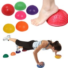 Chaoduo Shop Yeşil Stil Şişme Yarım Küre Yoga Topu Fitnem Pvc Nokta Masajı Fitball Gym Pilates Spor Egzersizleri Eğitmen Çocuk Denge Topları (Yurt Dışından)