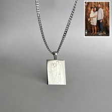 Emren Jewelry Kişiye Özel Çizim Kolye 925 Ayar Gümüş