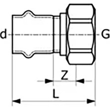 Viva Rakor Somunlu Adaptör (15X3/8"X1,5 mm ) Defender