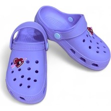 Cihan Shoes Kız Çocuk Sabo Plaj Havuz Banyo Günlük Terlik & Sandalet Lila Renk