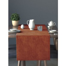 PERLE Kadife Dokulu Tarçın Rengi Daily Series Runner 40 X 140