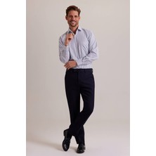 Ysf Erkek Lacivert Regular Fit Kanvas Yan Cep Pantolon