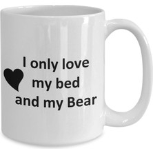Bexdore Komik Ayı Sevgilisi Kupa - Pet - Love My Bear Kahve Fincanı- Ingilizce Kupa Bardak