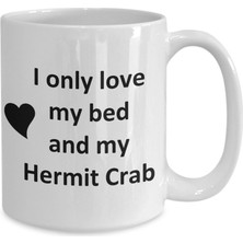 Bexdore Komik Hermit Yengeç Sevgilisi Kupa - Pet - Love My Hermit Crab Kahve Fincanı- Ingilizce Kupa Bardak