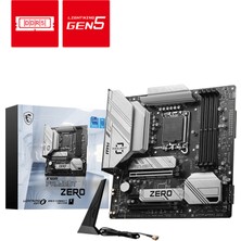 MSI MB B760M PROJECT ZERO SOKET 1700 DDR5 7800(OC) PCI-E ,M.2 USB3.2 HDMI,DP 1x 2.5G LAN WI-FI 6E Matx