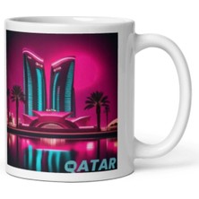 Dünyadan Hediyeler Katar Kupa Bardak 2 Adet Seyahat Hatıra Qatar Mug