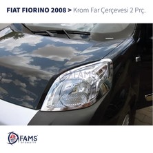 Fams Otomotiv Fiat Fiorino Krom Far Çerçevesi 2 Parça 2008> Paslanmaz Çelik