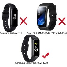 Ekoodukkan Samsung Galaxy Fit 2 Akıllı Bileklik Uyumlu Silikon Kordon Kayış (SM-R220)