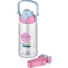 Uzspace Pipetli Çocuk Matarası 680ML Pembe