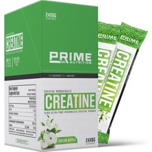 Prime Nutrition Creatine 24 Saşe x 6 Gram Yeşil Elma - Kreatin Monohidrat  Mikronize ( Tek Kullanımlık Paket )