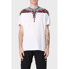 Marcelo Burlon Pamuklu Regular Fit Bisiklet Yaka T Shirt Erkek T Shirt Cmaa018S23Jer0020125