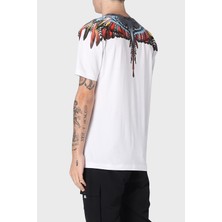 Marcelo Burlon Pamuklu Regular Fit Bisiklet Yaka T Shirt Erkek T Shirt Cmaa018S23Jer0020125