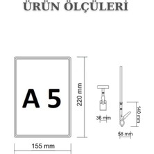 Rafburada 5 Adet Kırmızı A5 Mandallı Fiyat Etiketi Sepet Etiketi Çerçeveli Fiyat Etiketi Eşek Askılık Etiketi