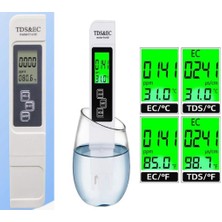 Optana Tds & Ec Metre LCD Ekran LED Işıklı Taşınabilir Su Kalite Analiz Cihazı