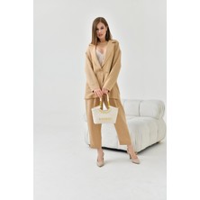 Ftz Women Kadın Keten Ceketli Takım Beige 30777