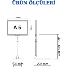 Rafburada 5 Adet Sarı A5 Ayaklı Fiyat Etiketi Sepet Etiketi Çerçeveli Fiyat Etiketi Eşek Askılık Etiketi