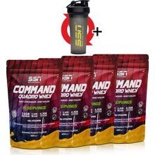 SSN Sports Style Nutrition Ssn Command Quadro Whey 30 gr x 60 Sachets 1800 gr Mıx 6(Muz-Muz)