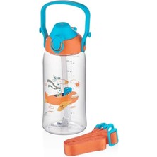 Uzspace Pipetli Çocuk Matarası 680ML Turuncu