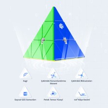 GAN Pyraminx 36 Mıknatıslı Hızlı Piramit Üçgen Rubik Küp Zeka Küpü Çıkartmasız (Standart) Türkiye Resmi Satıcısı