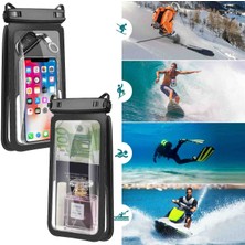 Upeka Tüm Modellere Uyumlu Yüzen Su Geçirmez Telefon Kılıf Boyun Askılı Sualtı Kayak Waterproof