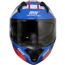 Mts 966 V2 Çene Açılır Kask Mavi