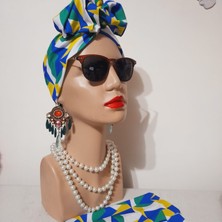 Oben Hobi Afrika  Modeli Telli Bandana Saç Aksesuarı Kadın Kumaştoka