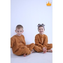 Begisa 2-8 Yaş 1 Tog 4 Katlı Müslin Çocuk Uyku Tulumu Unisex Uzun Kollu Uyku Tulumu