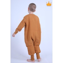 Begisa 2-8 Yaş 1 Tog 4 Katlı Müslin Çocuk Uyku Tulumu Unisex Uzun Kollu Uyku Tulumu
