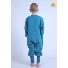 Begisa 2-8 Yaş 1 Tog 4 Katlı Müslin Çocuk Uyku Tulumu Unisex Uzun Kollu Uyku Tulumu