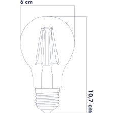 Heka LED Rustik Ampul E27 6W 3000K Gün Işığı 10'lu Erd-95