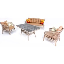 Rehome Serenity Üçlü Rattan Bahçe Balkon Oturma Grubu | Rehome