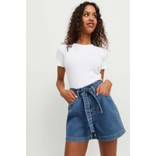 JJXX Jxcelen Hw Paperbag Denım Mavi Kadın Şort