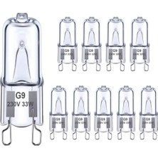 Diplomat Halogen Light (10 Lu Paket) G9 Duylu 40WATT Sarı Işık Klasik Şeffaf Kapsül Ampul
