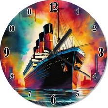 Ekart Buharlı Titanic Gemi. Analog Duvar Saati