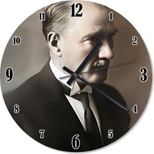 Karizma Tablo Mustafa Kemal Atatürk Analog Duvar Saati