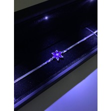 DMR Accessoire Işıklı Kutuda 925 Ayar Gümüş Kamelya Çiçeği Bileklik Lotus Bileklik
