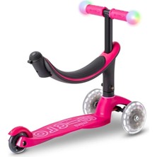 Micro MINI2GROW Deluxe Magic LED 3 Tekerlekli Scooter Pink