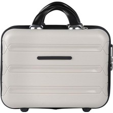 Bagacar Silikon Makyaj Çantası, El Valizi, Seyahat Çantası Beyaz