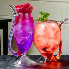 madamev 2'li Özel Parti Bardak Seti Vaso Cocktail & Vampir Kokteyl Coupes Vaso Borosilikat Bardak Serisi