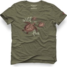 Tarrzzcom Mavi Kaplumbağa Tasarım Tişört