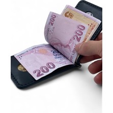 MAT DERİ  Erkek Cüzdan Gerçek Deri Para Klipsli Cüzdan & Kartlık İnce Kartlık