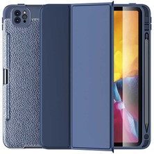 Five-E Apple iPad Pro 11 2. Nesil Yatay Standlı Kalemlikli Uyku Modlu Leather Smart Kılıf ve Ekran Koruyucu A2228 A2068 A2230 A2231